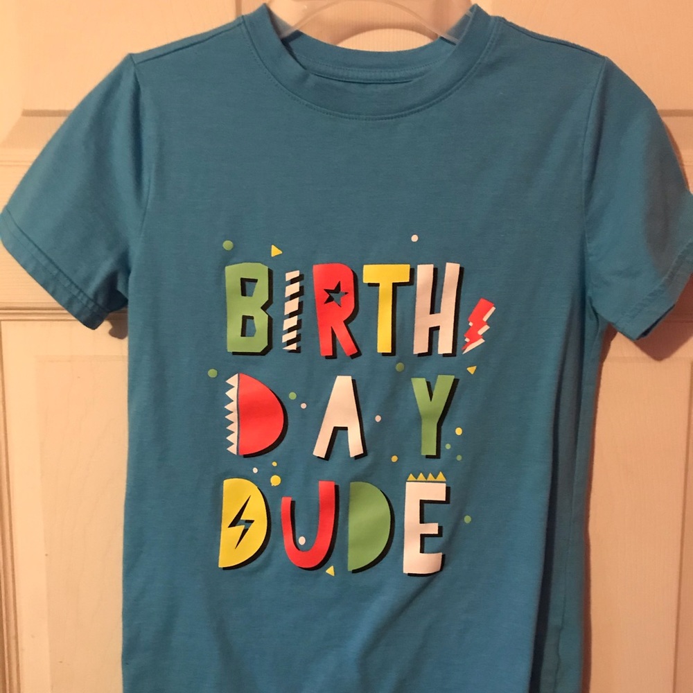 Cat & Jack Birthday Dude T-Shirt Boys Medium 8/10